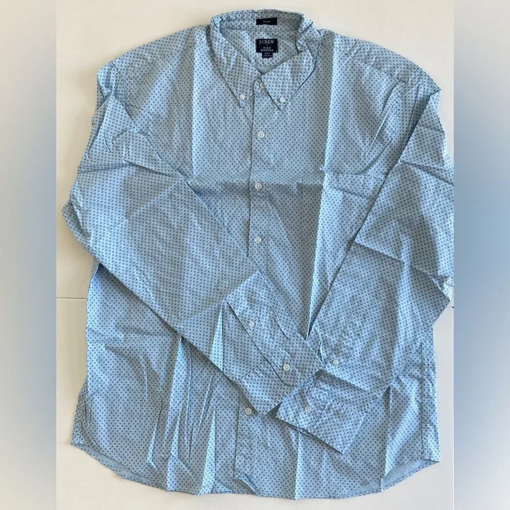 J. Crew Slim printed flex casual LS shirt